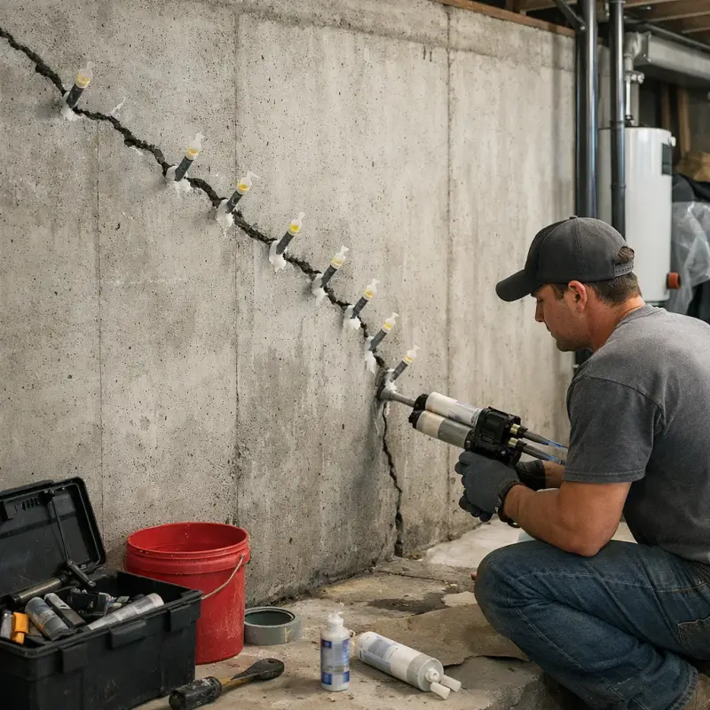 Basement Wall Crack Repair Centreville